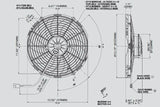 SPAL 12 High Performance Electric Cooling Fan 1381cfm Curved Pusher