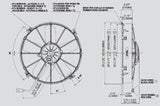 SPAL 12 inch high performance puller electric cooling fan 1640 CFM 30102038
