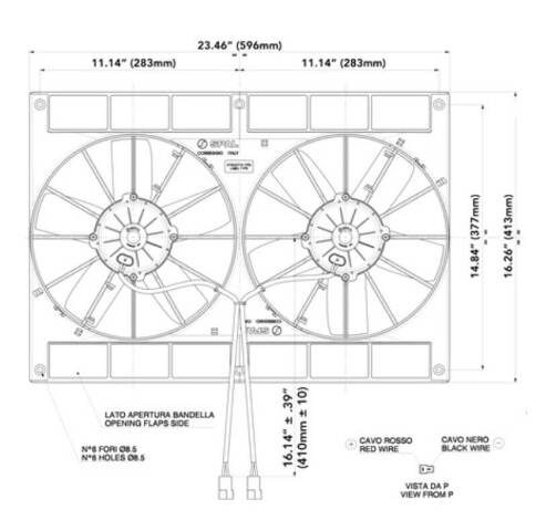 SPAL 11 inch dual high performance puller electric cooling fan 2720 CFM 30102052