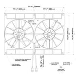 SPAL 11 inch dual high performance puller electric cooling fan 2720 CFM 30102052