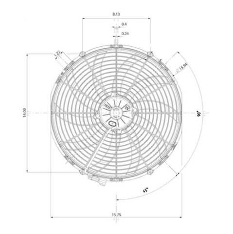 SPAL 16 inch high performance puller electric cooling fan 2467 CFM curved blade 30102113