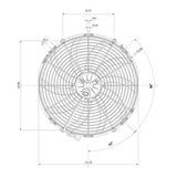 SPAL 16 inch high performance puller electric cooling fan 2467 CFM curved blade 30102113