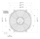 SPAL 16 inch puller electric cooling fan 1953 CFM 30102803
