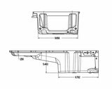 Holley GM LS Swap Oil Pan - Carbon Black Ceramic - additional front clearance - 302-2BK
