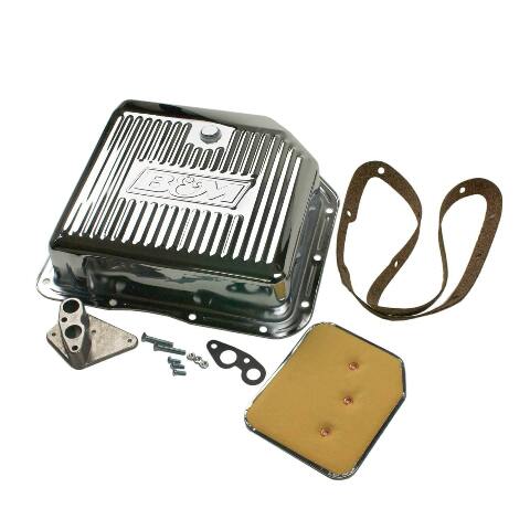 B&M Hi-Tek Deep Chrome Trans Pan for GM TH350 Transmission - 30289