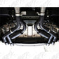 Fits 17-24 Chevrolet Camaro 3" Dual Axle Back; Quad Tips; Black Coated-S7036BLK