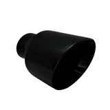 3" IDX5"X8" Double Wall Slant Cut Stainless Gloss Black Exhaust Tip 3080BK