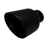 3" IDX5"X8" Double Wall Slant Cut Stainless Gloss Black Exhaust Tip 3080BK