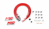 MSD Spark Plug Wire Set 31229; Super Conductor 8.5mm Red 90¡ HEI (Male)