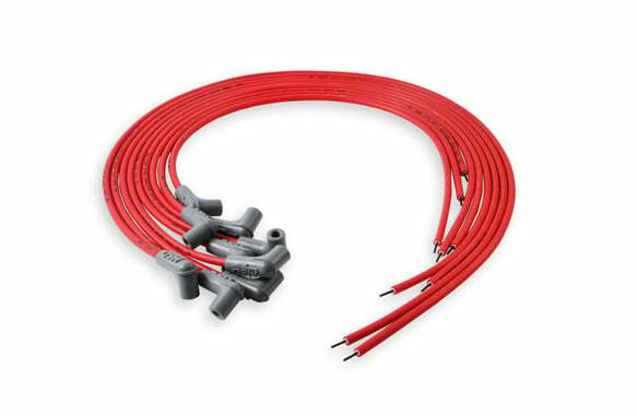 MSD Spark Plug Wire Set 31229; Super Conductor 8.5mm Red 90¡ HEI (Male)