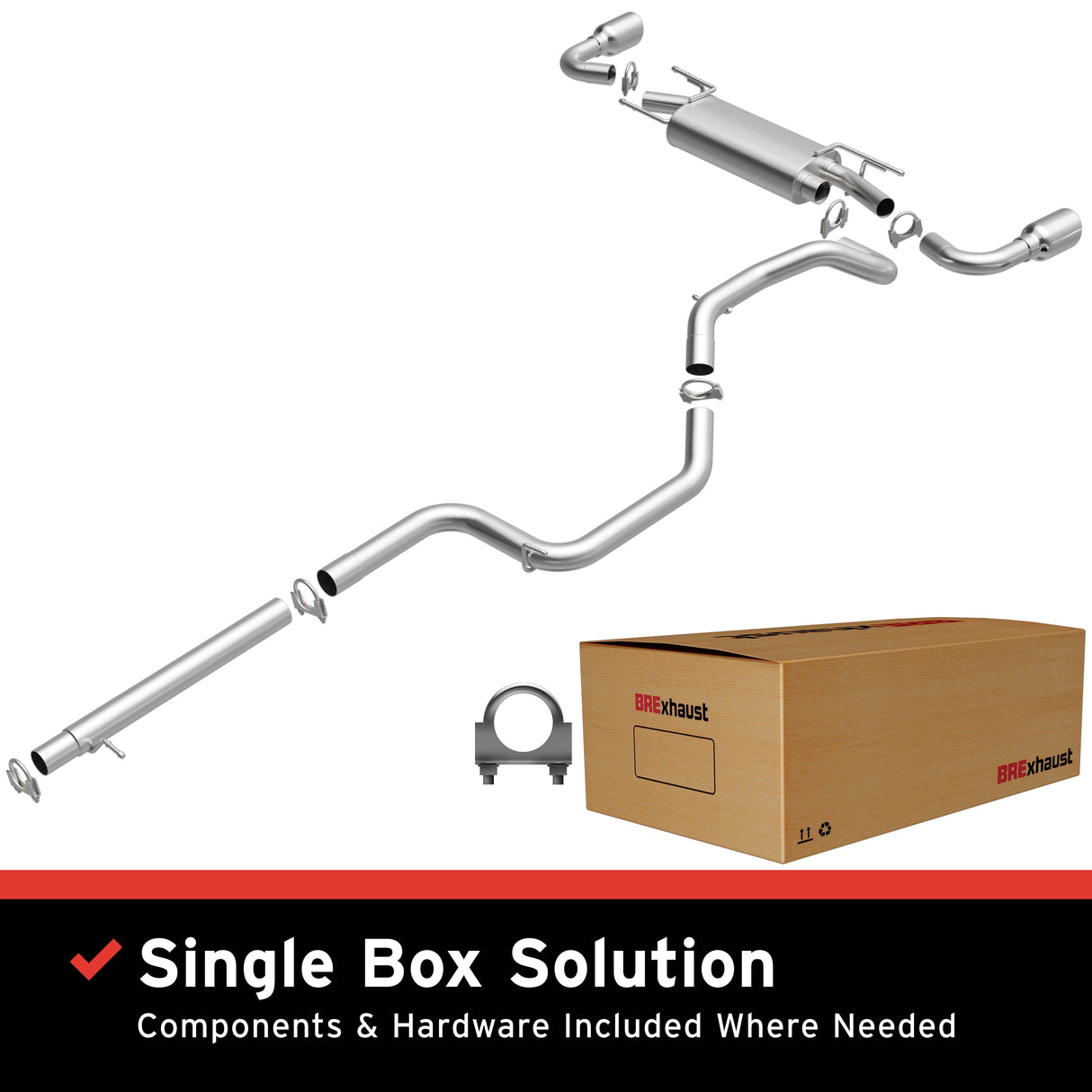 Fits 2010-2013 Mazda 3 2.5L Direct-Fit Replacement Exhaust System stainless steel