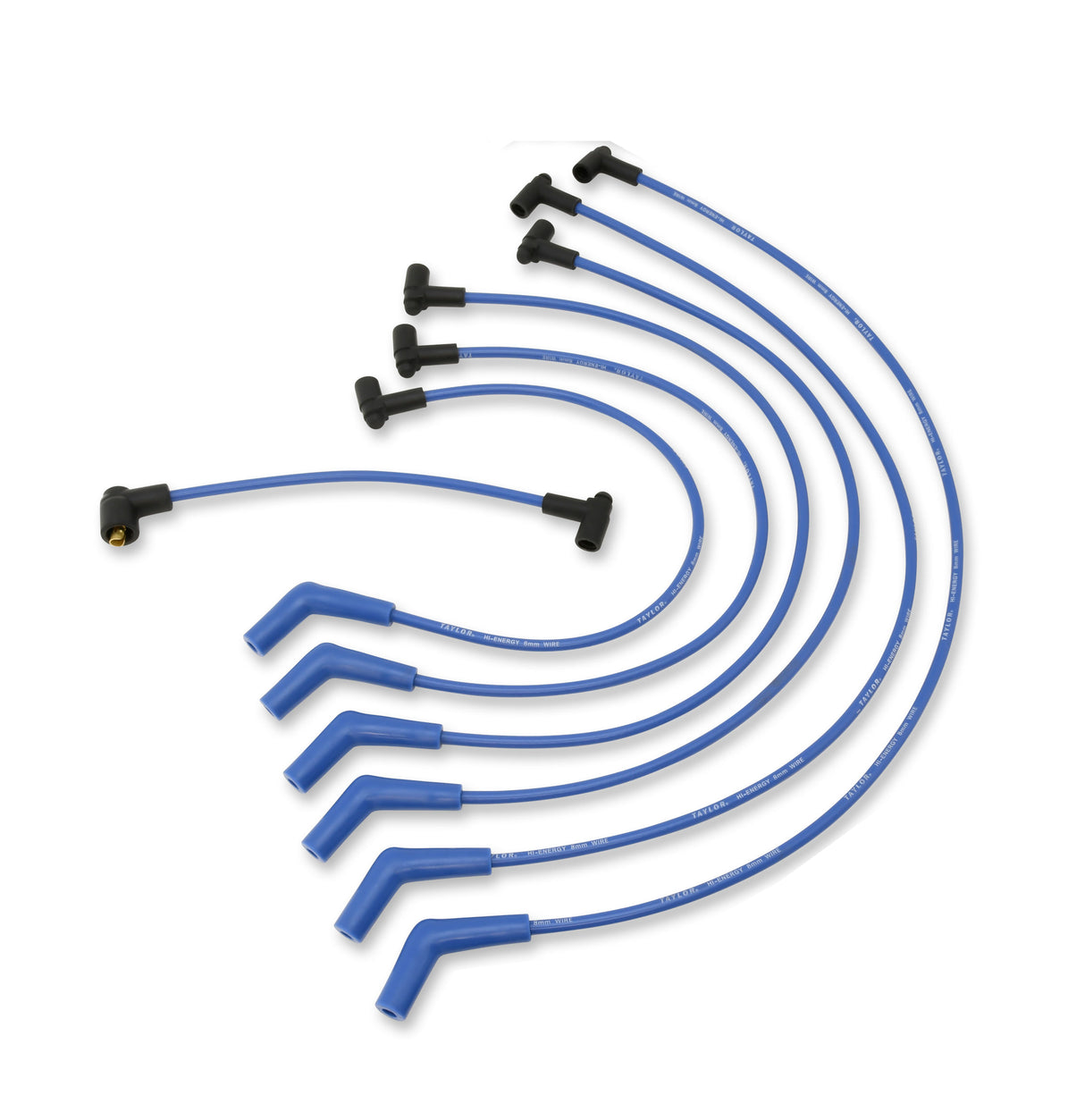 Spark Plug Wire Set Universal 8mm Silicone 5000 ohm/ft Hi Energy Blue 64664