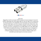 MagnaFlow universal catalytic converter 2.5 inch inlet/outlet stainless steel CARB compliant 333007