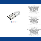 MagnaFlow universal catalytic converter 2.5 inch inlet/outlet stainless steel CARB compliant 333007