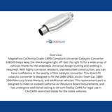 1980-94 Mercury Grand Marquis Univ Catalytic Converter 2.25 338005 Magnaflow