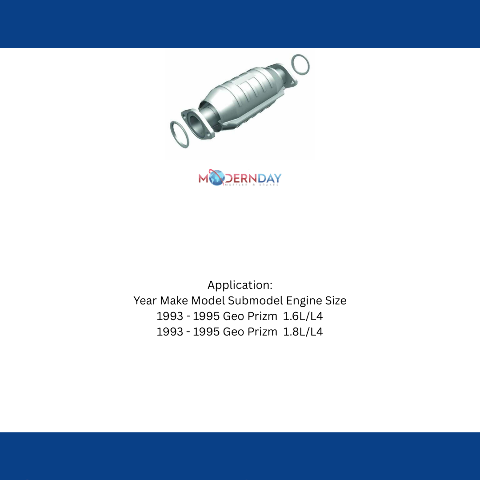 MagnaFlow direct-fit catalytic converter fits 1993-1995 Geo Prizm stainless steel CARB compliant 338656
