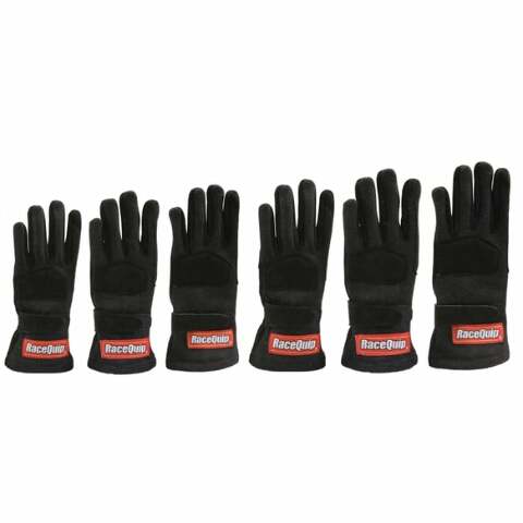 RaceQuip SFI racing gloves SFI 5 black 2-layer medium 3550093RQP