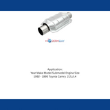 MagnaFlow universal catalytic converter 2 inch inlet/outlet stainless steel CARB compliant 357204