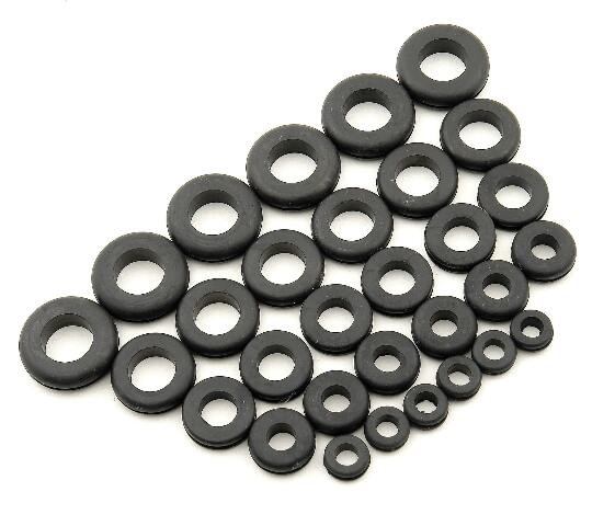 Mr. Gasket grommet assortment rubber package of 30 black 3706