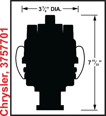 Mallory 3757701 Mallory Unilite Distributor - Chrysler 250, 361, 383 & 400 En...