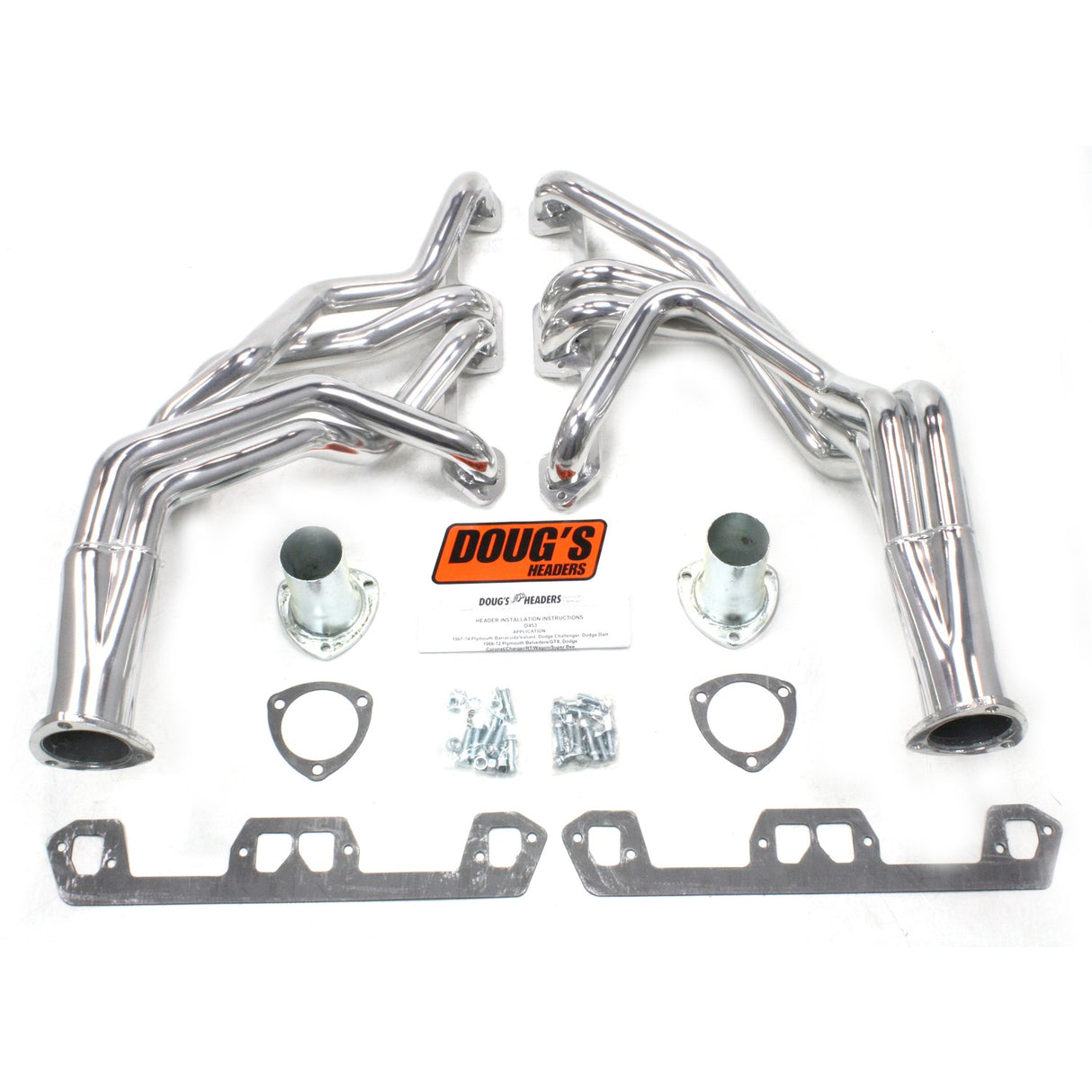 Long Tube Headers for 68-74 Mopar 273-360 LA Motor 1-5/8in Primary D453