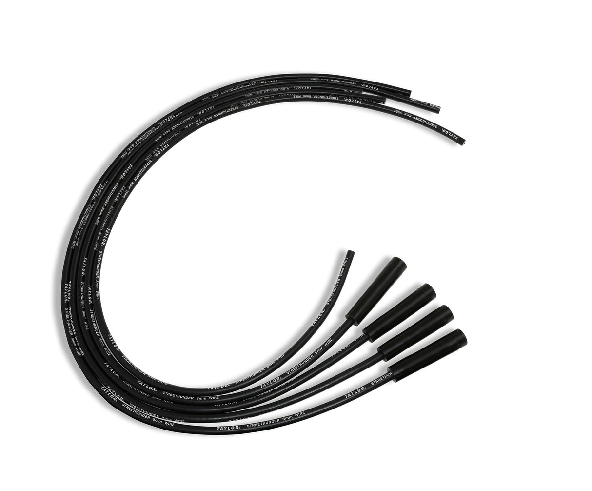 Spark Plug Wire Set Universal 8mm Silicone 180? 500 ohm/ft Street Thunder 50035