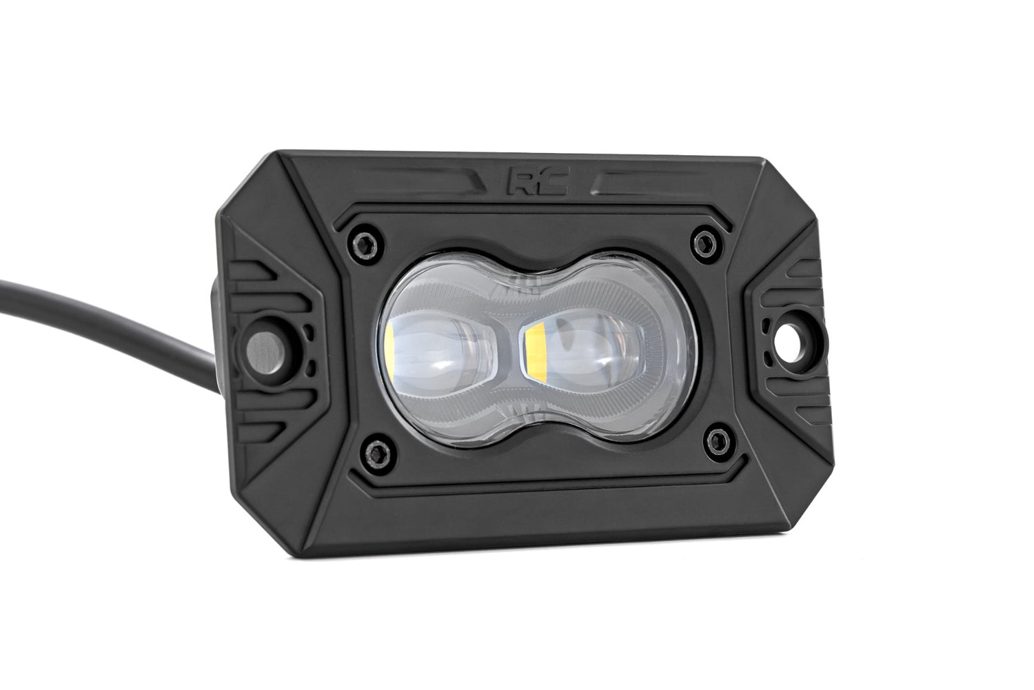 3x1.75 Inch Black Series - Yellow - LED Slim Aux - SAE Fog - Flush Mount - Pair