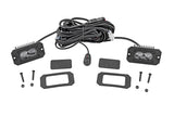 3x1.75 Inch Black Series - Yellow - LED Slim Aux - SAE Fog - Flush Mount - Pair