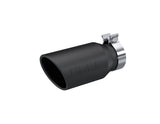 MBRP performance muffler T304 stainless steel black coated carbon fiber tip T5196BLK 5 inch inlet 2 inch outlet