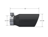 MBRP performance muffler T304 stainless steel black coated carbon fiber tip T5196BLK 5 inch inlet 2 inch outlet