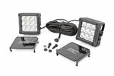 4 Inch Chrome Series LED Light Pods; Square; White DRL; Pair 70905DRL