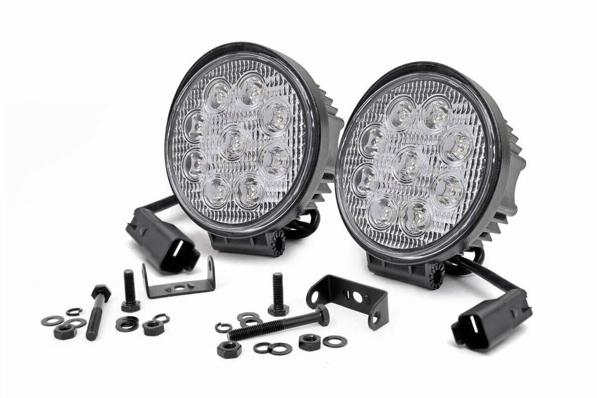 4 Inch Chrome Series LED Light; Round; Pair 70804