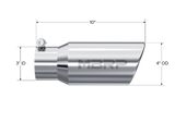MBRP performance muffler T304 stainless steel black coated carbon fiber tip T5155