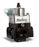 Holley 4 Port VR Series Fuel Pressure Regulator - 12-865 black aluminum