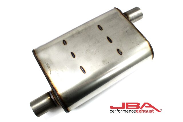 JBA Performance Muffler Chambered 2in Inlet Offset Offset Stainless - 40-201300