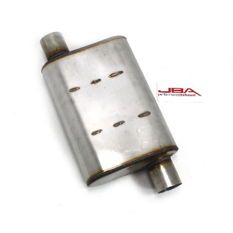 JBA Performance Muffler Chambered 2.5in Inlet Offset Offset Stainless - 40-251300