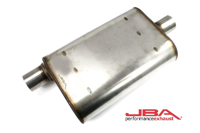 JBA Performance Muffler Chambered 2.5in Inlet Offset Center Stainless - 40-251301
