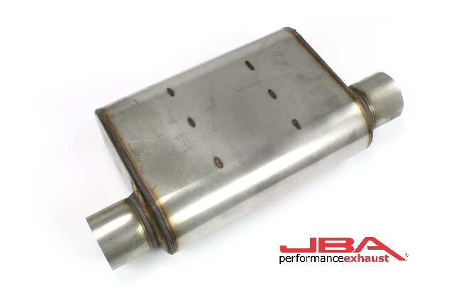 JBA Performance Muffler Chambered 3in Inlet Offset Offset Stainless - 40-301301