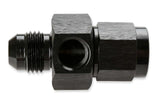 Mr. Gasket 6AN male 6AN female fuel pressure gaugeadapter w/ 1/8'' NPT BL black aluminum 400199