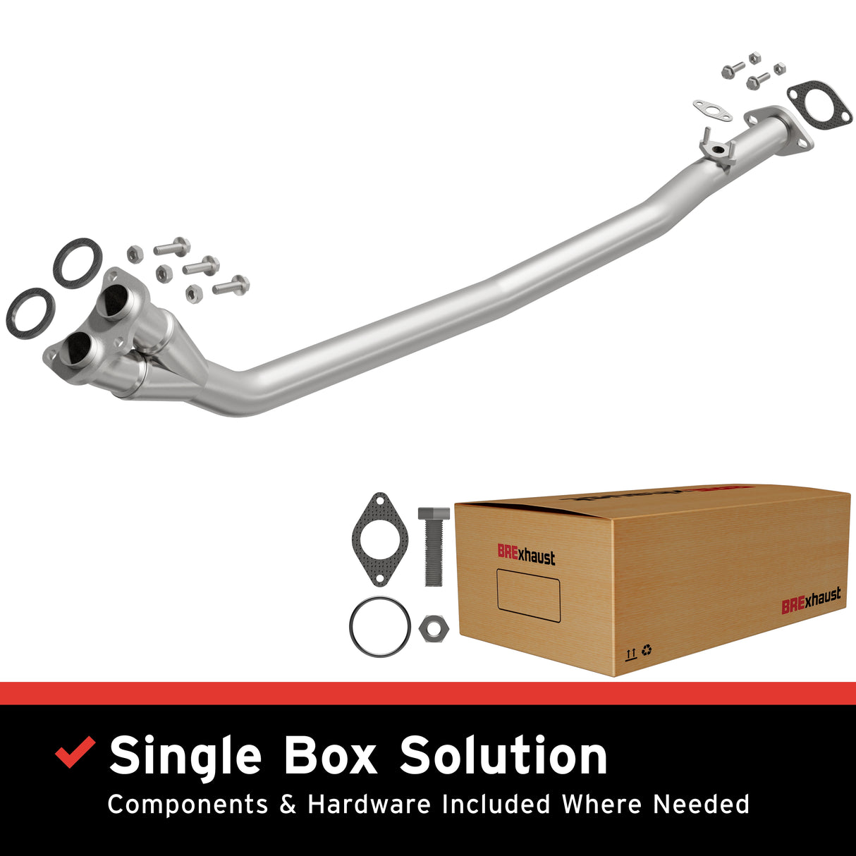 1988-1995 Toyota 4Runner Direct-Fit Front Pipe Kit 107-0128 stainless steel