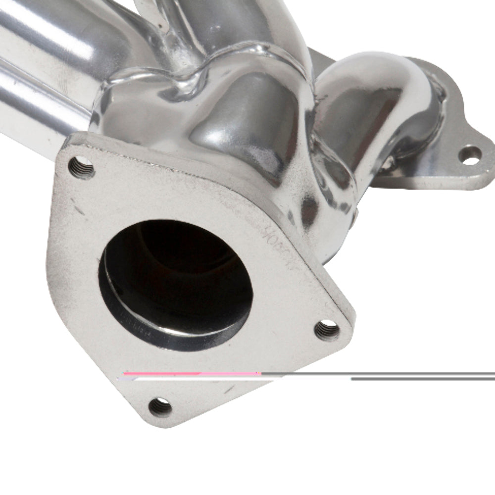 Fits 1999-2013 GM Truck/Suv 4.8L 5.3L 1-3/4 Shorty Headers-Silver-40050 ceramic coated polished