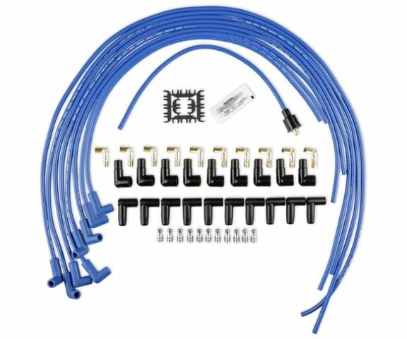 Super Stock Spark Plug Wire Set for 1967-1971 Dodge Challenger V8 blue 8mm