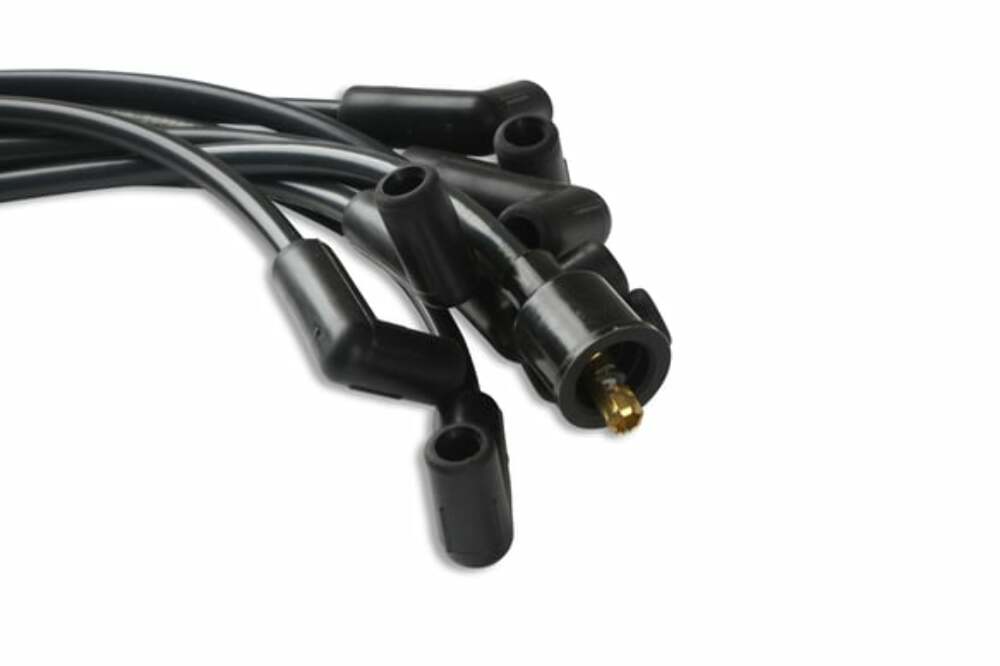 t Spark Plug Wire Set- 8mm - Black Wire with Black 90 Deg Boots - 4041K Accel