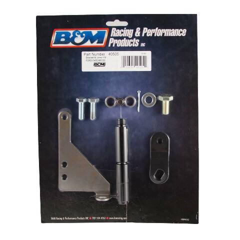 B&M Cable Bracket & Shift Lever Kit - Ford aluminum