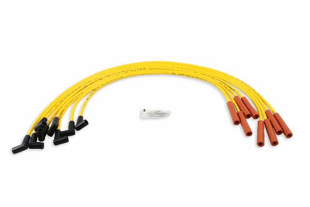 Super Stock Spark Plug Wire Set for 1975-1990 Chevy Firebird V8 yellow 8mm
