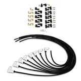 Spark Plug Wire Set Universal 8mm Silicone Spiro Pro 90? 350 ohm/ft Black 75051