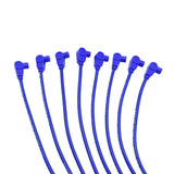 Spark Plug Wire Set Universal 8mm Silicone 90? 0 ohm/ft Prowire Solid Blue 70650