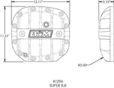 Hi-Tek Aluminum Differential Cover for Ford Super 8.8 - Black aluminum black anodized