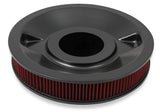 t 4150 Drop Base Air Cleaner Black w/3 Red Washable Gauze Filter - 120-4230 Holley