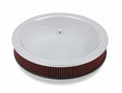 Holley 4150 Drop Base Air Cleaner Chrome w/3 Red Washable Gauze Filter - 120-4130 black